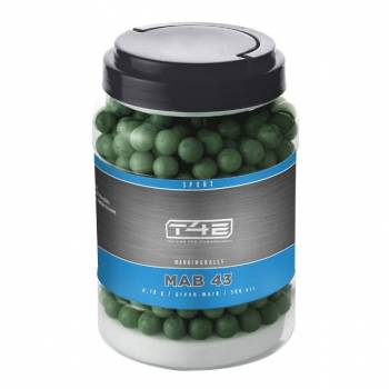 UMAREX T4E MAB 43 cal. ( 500 шт) ( GREEN ) - пластиковые шары с маркирующим составом