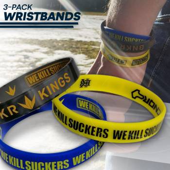 Комплект браслетов Bunkerkings Wristbands (3-Pack) - Black/Yellow/Navy