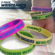Комплект браслетов Bunkerkings Wristbands (3-Pack) - Pink/Rainbow/Lime